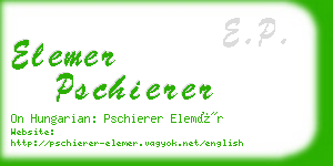 elemer pschierer business card